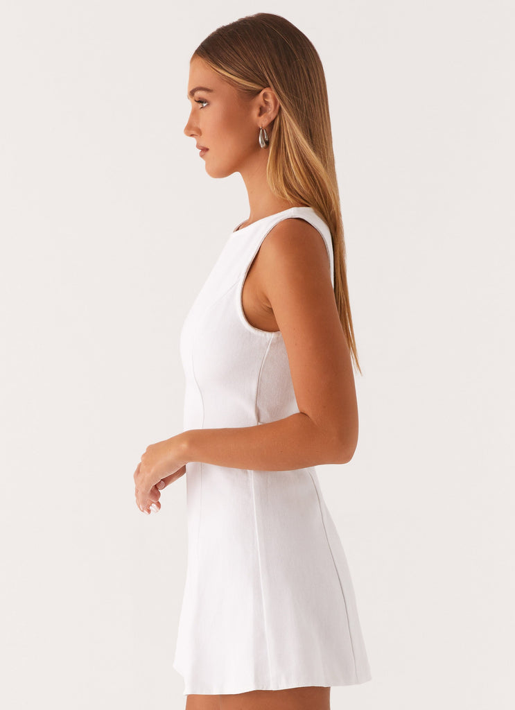 Peppermayo Peppermayo Exclusive - Rochelle Denim Mini Dress - White