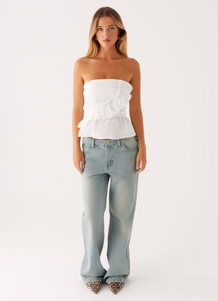 Peppermayo Peppermayo Exclusive - Roisin Ruched Top - White