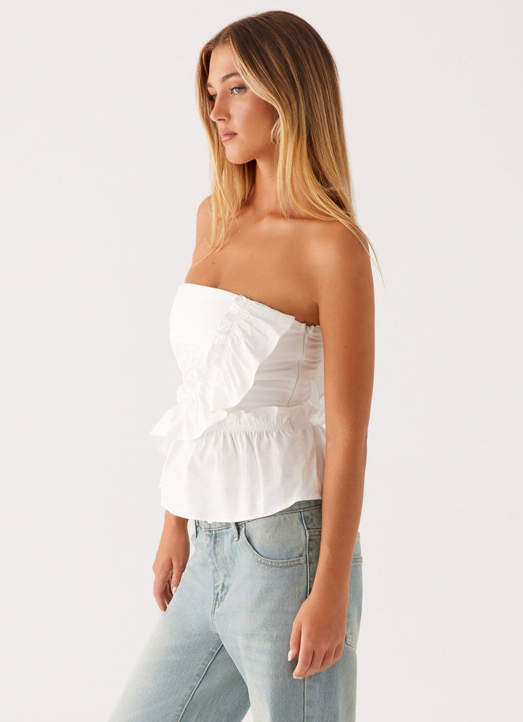 Peppermayo Peppermayo Exclusive - Roisin Ruched Top - White