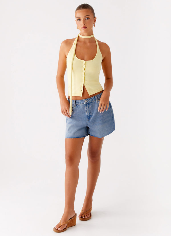 peppermayo Peppermayo Exclusive - Roland Denim Shorts - Blue