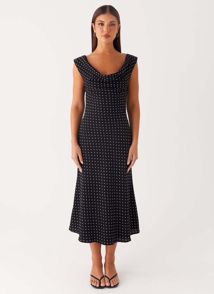 Peppermayo Peppermayo Exclusive - Role Model Maxi Dress - Black Polka Dot