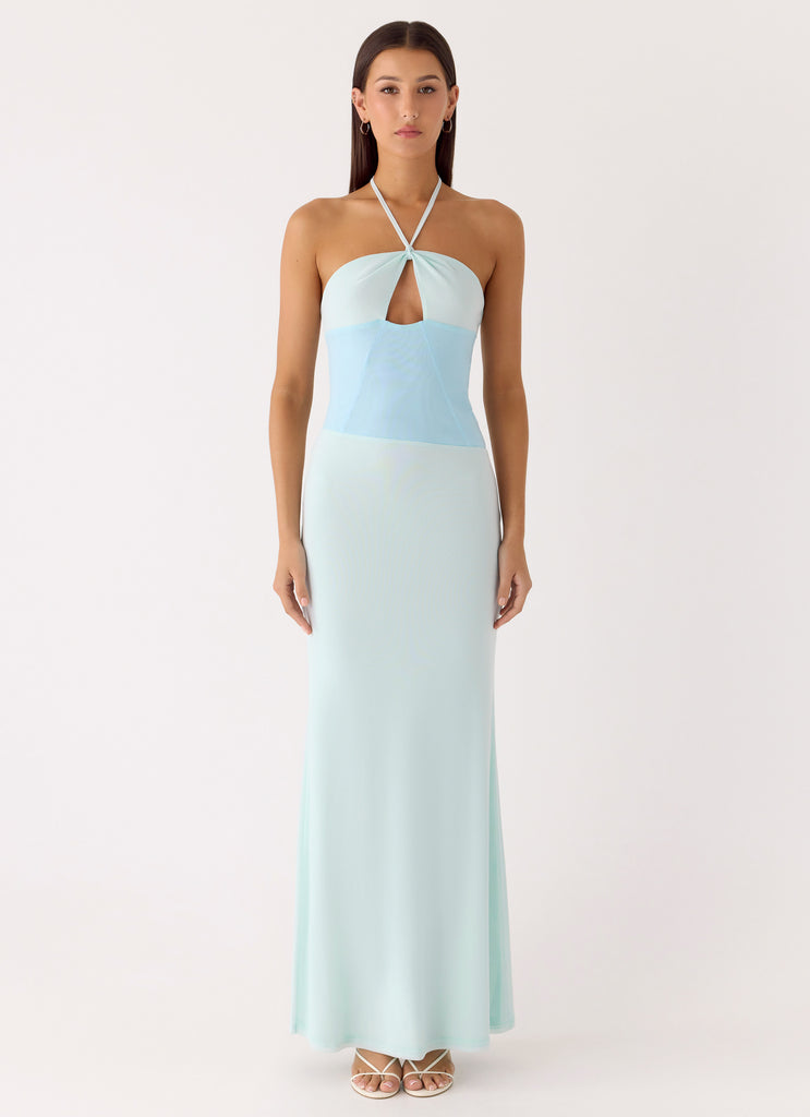 Peppermayo Peppermayo Exclusive - Romilly Mesh Maxi Dress - Teal