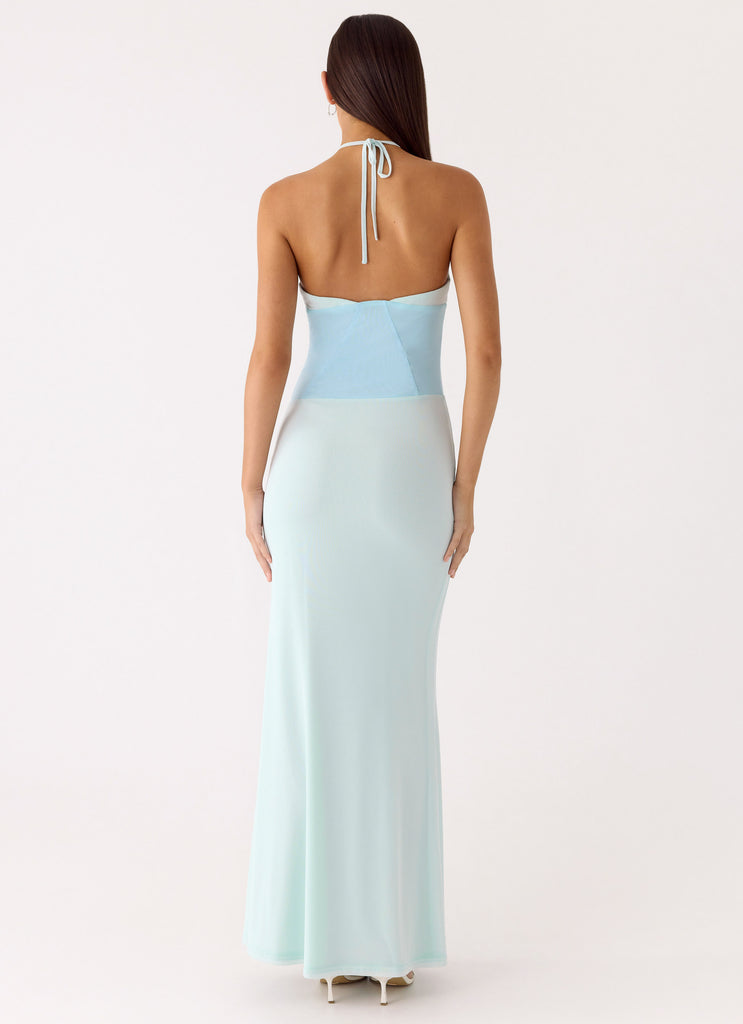 Peppermayo Peppermayo Exclusive - Romilly Mesh Maxi Dress - Teal