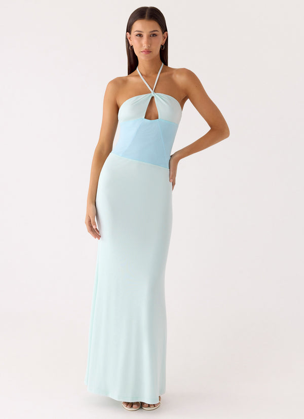 peppermayo Peppermayo Exclusive - Romilly Mesh Maxi Dress - Teal