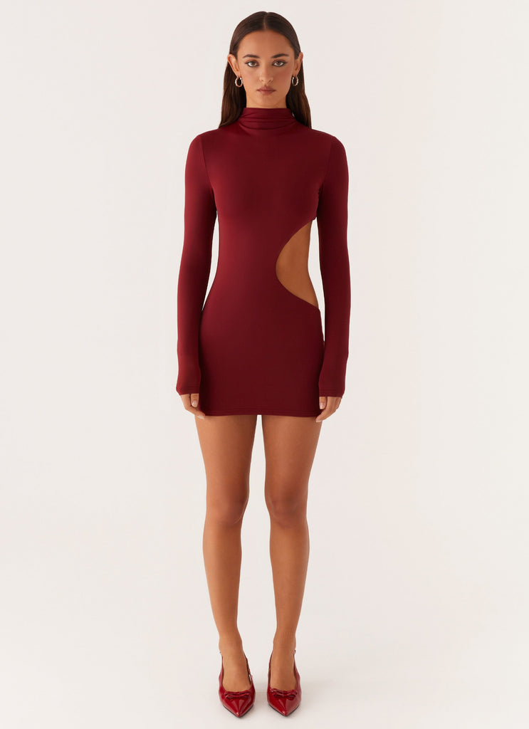 Peppermayo Peppermayo Exclusive - Rora Cut Out Mini Dress - Mulberry