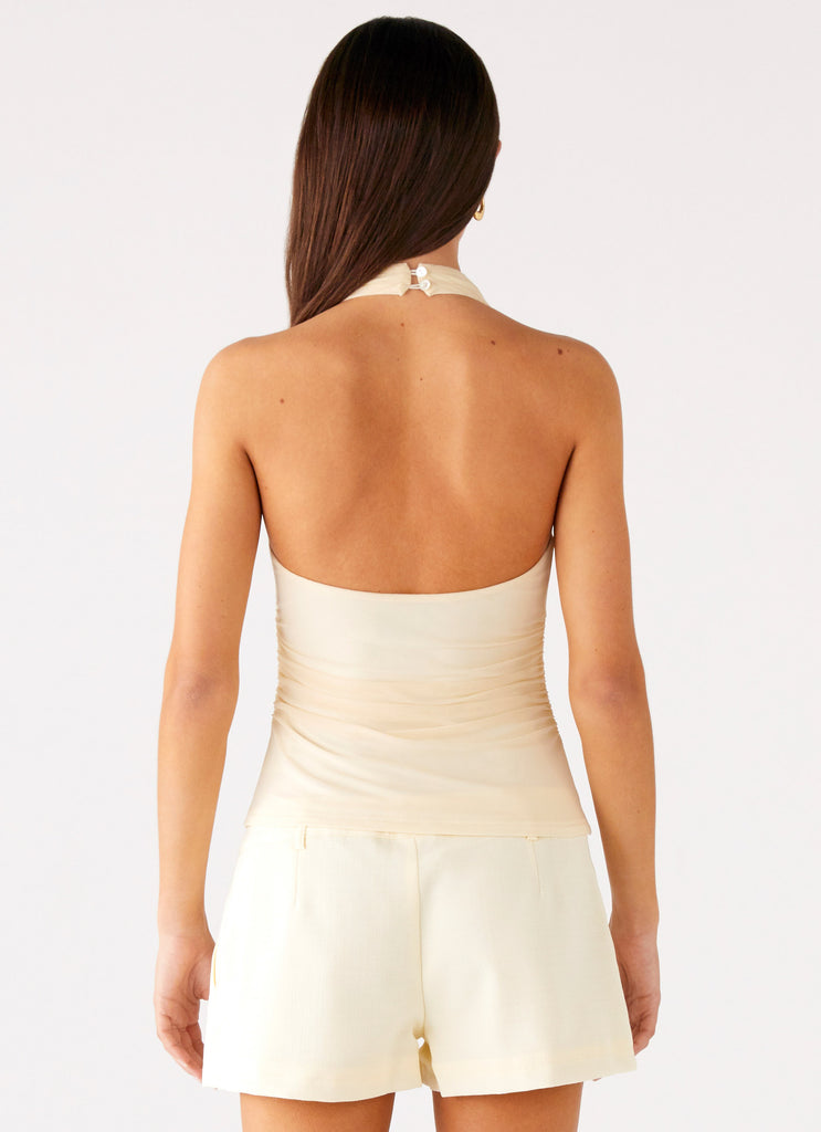 Peppermayo Peppermayo Exclusive - Rosana Halter Top - Butter