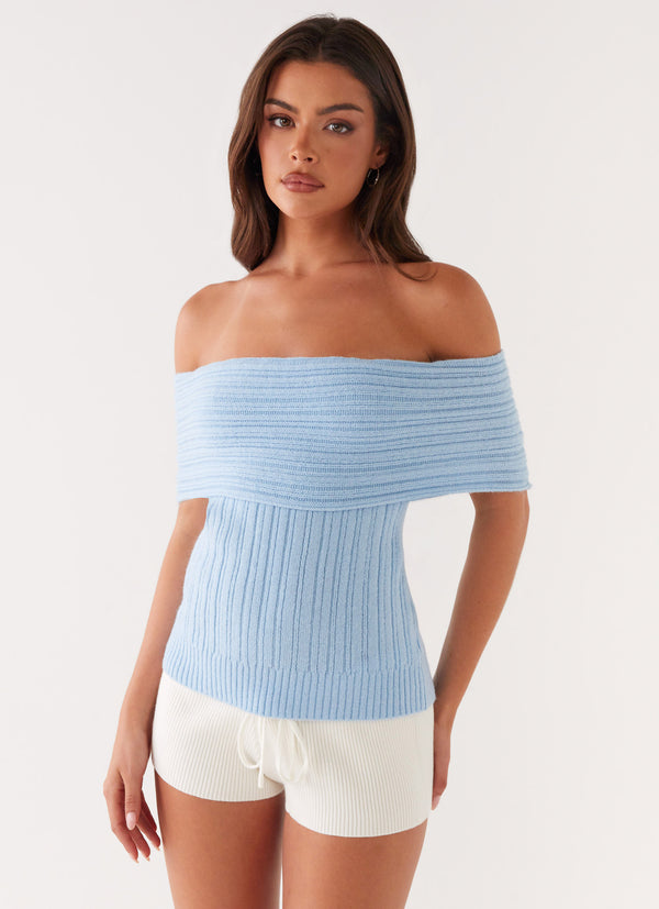 peppermayo Peppermayo Exclusive - Rosen Knit Top - Blue