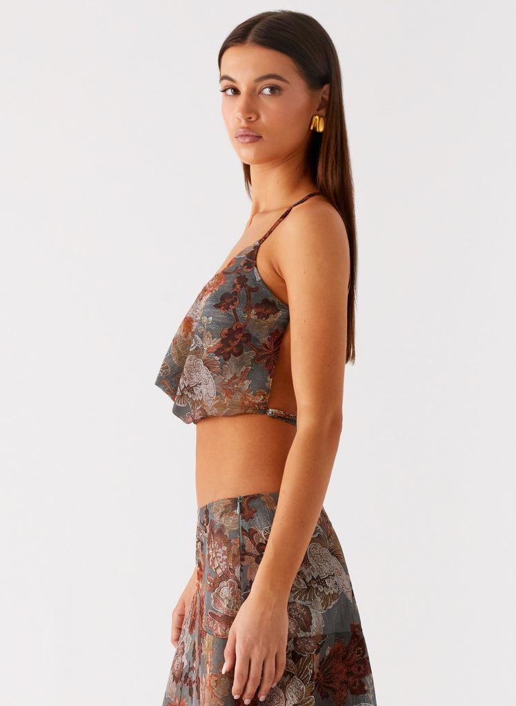 Peppermayo Peppermayo Exclusive - Rosewood Cowl Top - Vintage Blossom