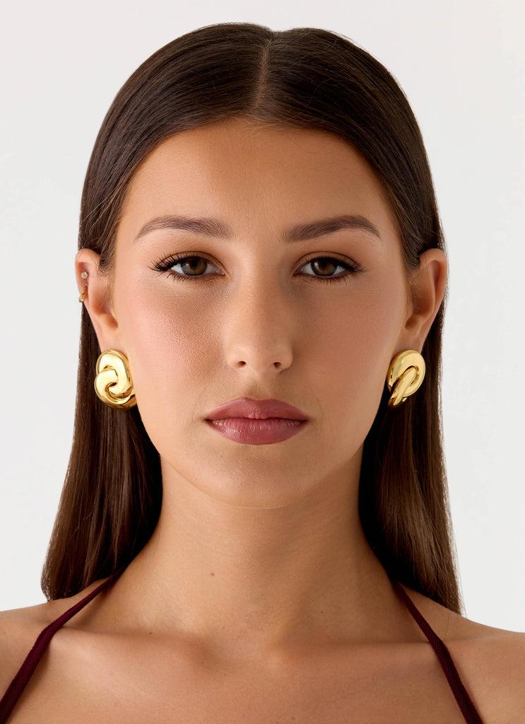 Peppermayo Peppermayo Exclusive - Rosso Rush Earrings - Gold