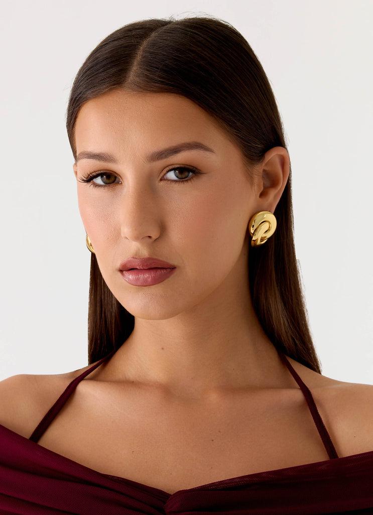 Peppermayo Peppermayo Exclusive - Rosso Rush Earrings - Gold