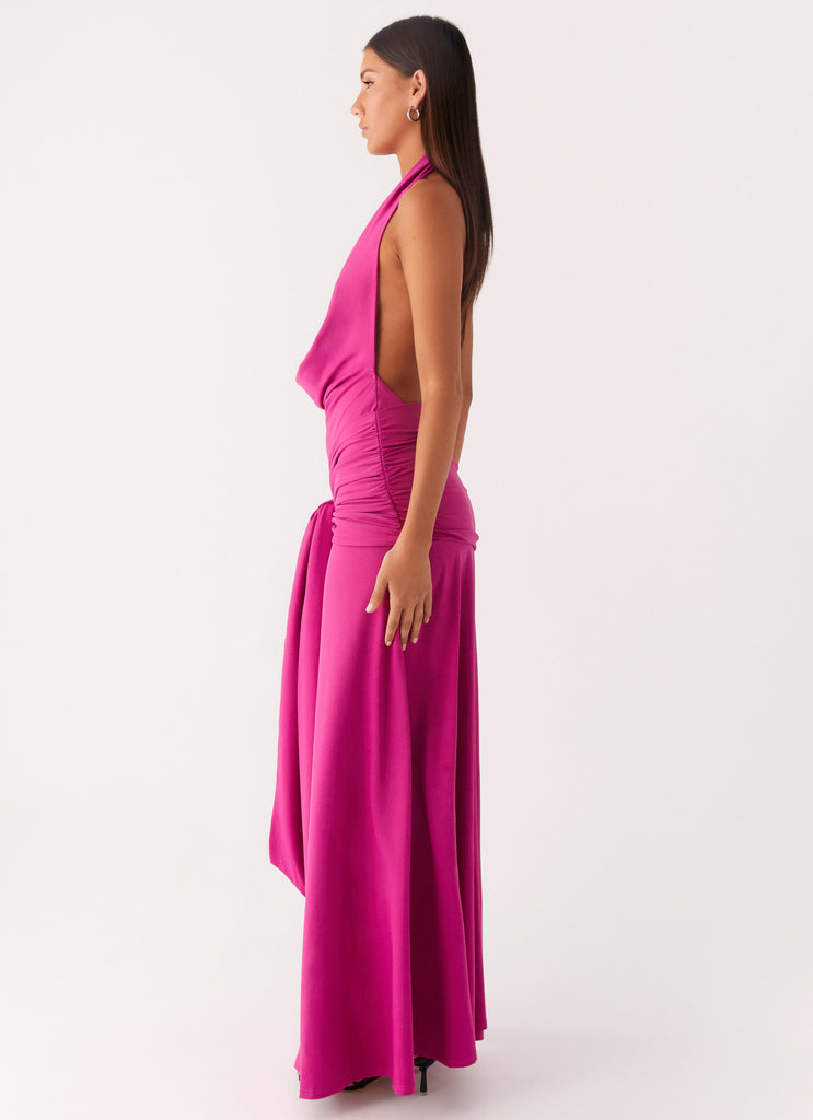 Peppermayo Peppermayo Exclusive - Rowan Ray Cowl Maxi Dress - Fuchsia