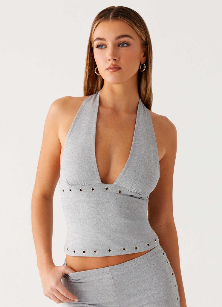 Peppermayo Peppermayo Exclusive - Roxy Halter Top - Grey