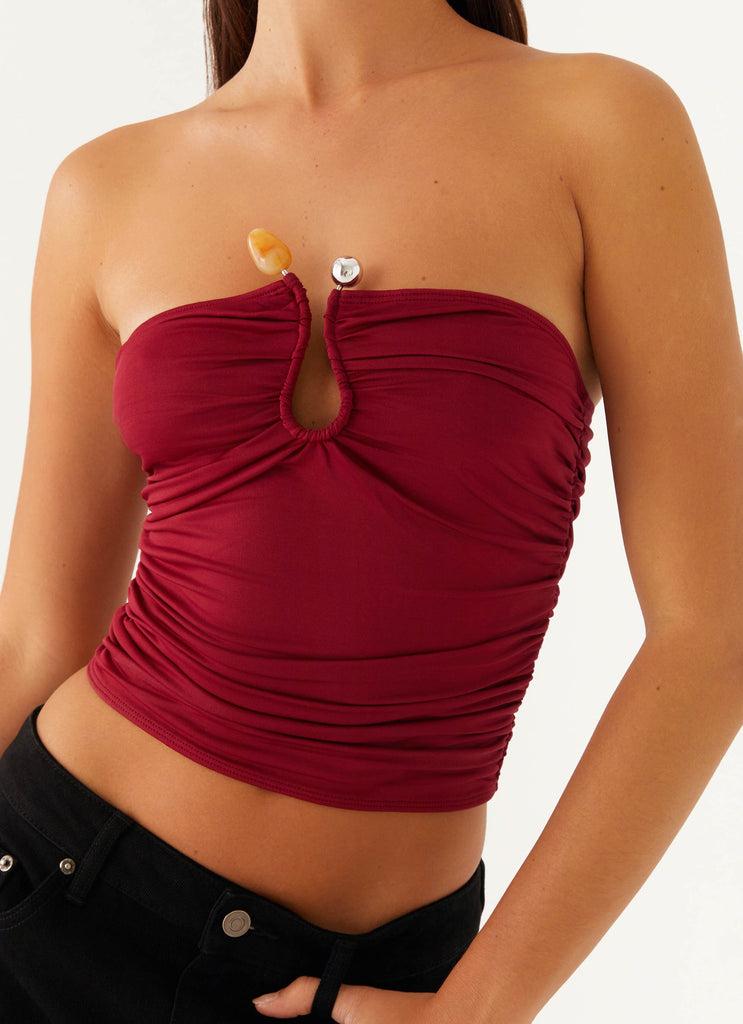 Peppermayo Peppermayo Exclusive - Rudy Tube Top - Maroon