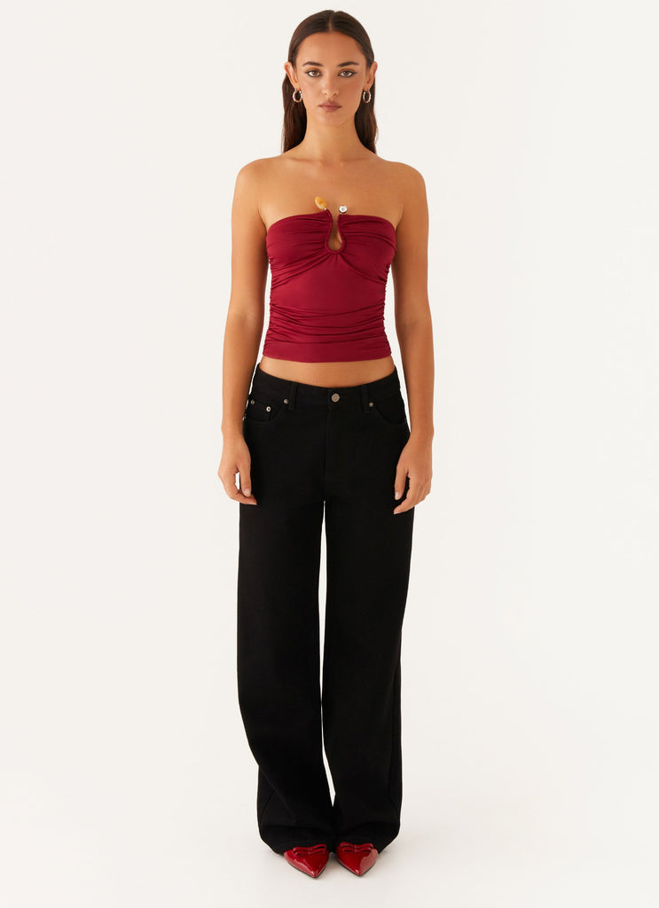 Peppermayo Peppermayo Exclusive - Rudy Tube Top - Maroon