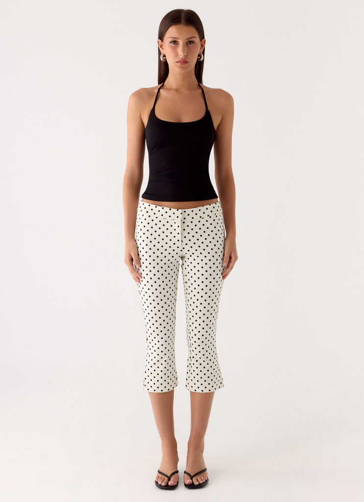 Peppermayo Peppermayo Exclusive - Rue Capri Pants - White Polkadot