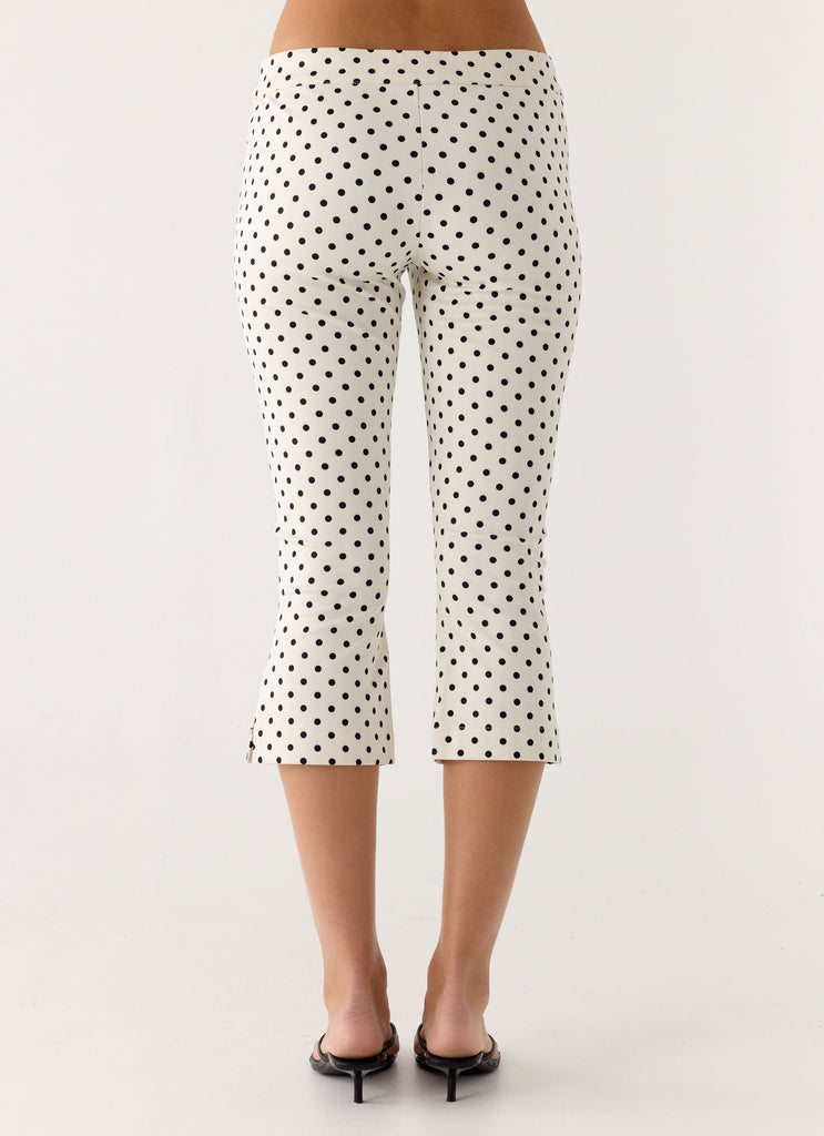 Peppermayo Peppermayo Exclusive - Rue Capri Pants - White Polkadot