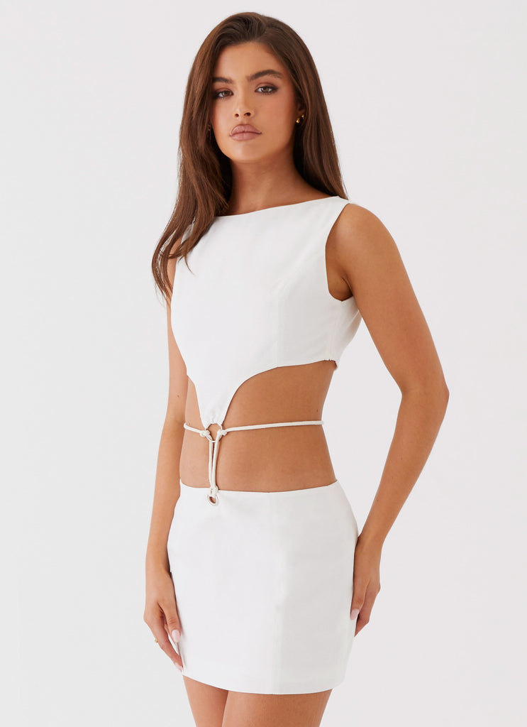 Peppermayo Peppermayo Exclusive - Ryann Cut Out Mini Dress - White