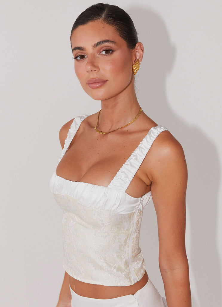Peppermayo Peppermayo Exclusive - Ryder Bustier Top - Ivory Sky