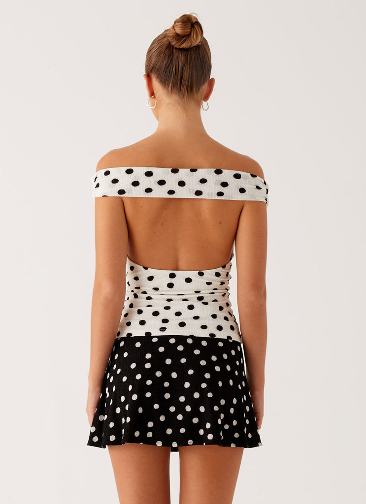 Peppermayo Peppermayo Exclusive - Rylie Top - White Polka Dot