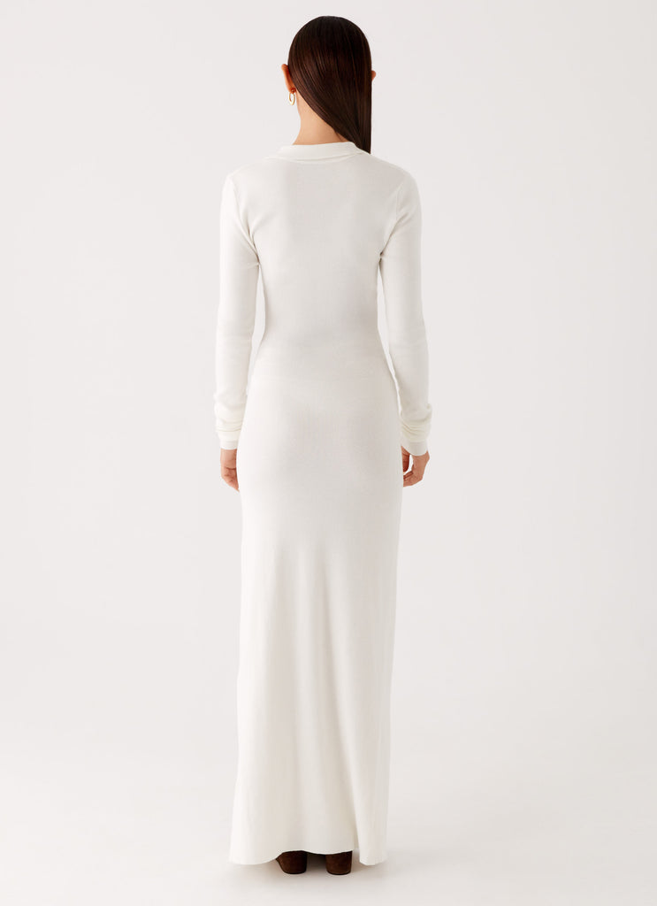 Peppermayo Peppermayo Exclusive - Sabetha Knit Maxi Dress - White