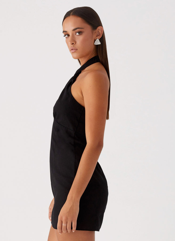 Peppermayo Peppermayo Exclusive - Sabine Linen Mini Dress - Black