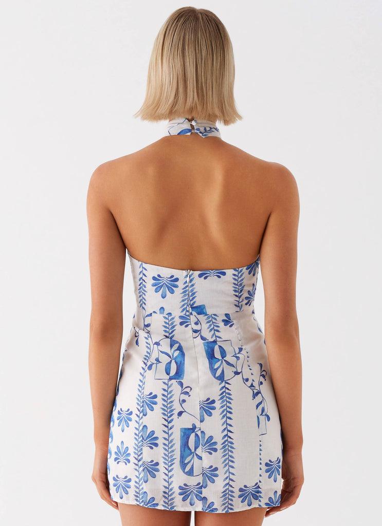 Peppermayo Peppermayo Exclusive - Sabine Linen Mini Dress - Floral Wave