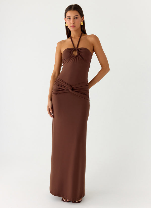 peppermayo Peppermayo Exclusive - Sacred Maxi Dress - Chocolate