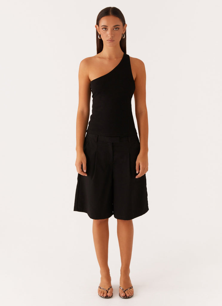 Peppermayo Peppermayo Exclusive - Safiya One Shoulder Top - Black