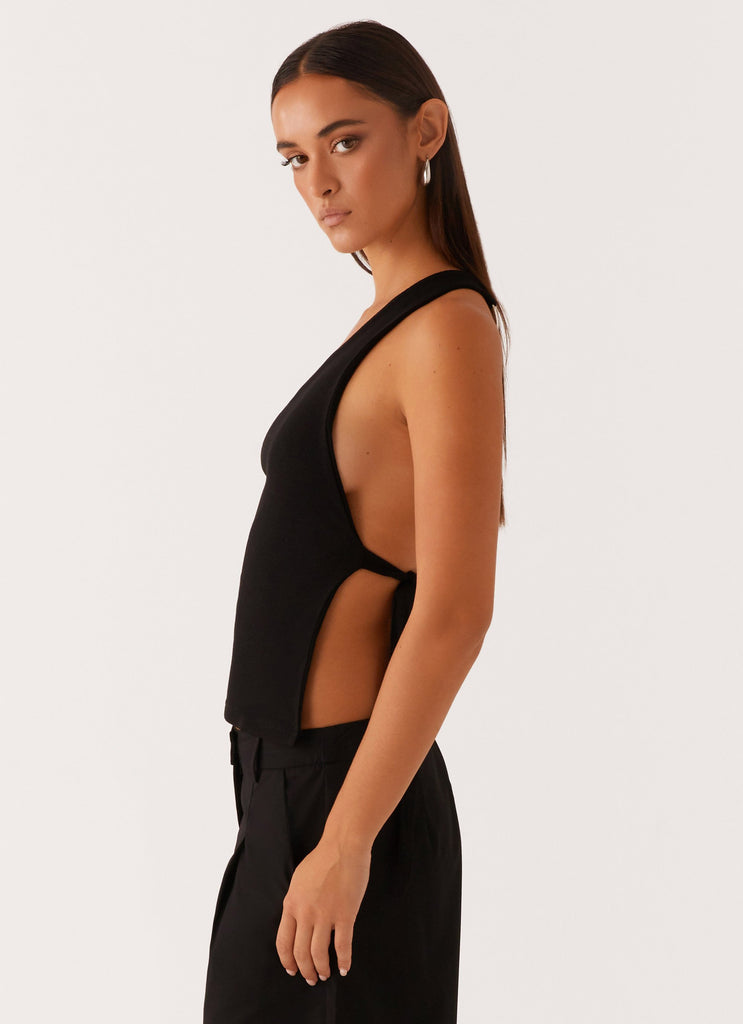 Peppermayo Peppermayo Exclusive - Safiya One Shoulder Top - Black