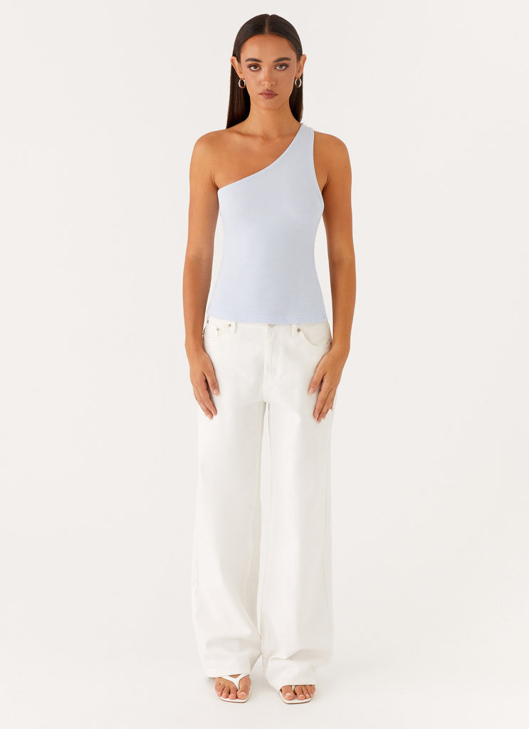 Peppermayo Peppermayo Exclusive - Safiya One Shoulder Top - Blue