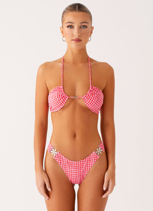 peppermayo Peppermayo Exclusive - Saint Lucia Bikini Bottoms - Pink Check