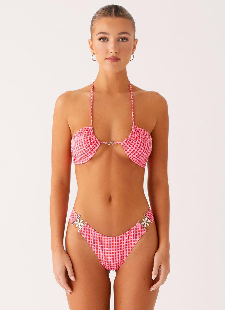 Peppermayo Peppermayo Exclusive - Saint Lucia Bikini Top - Pink Check