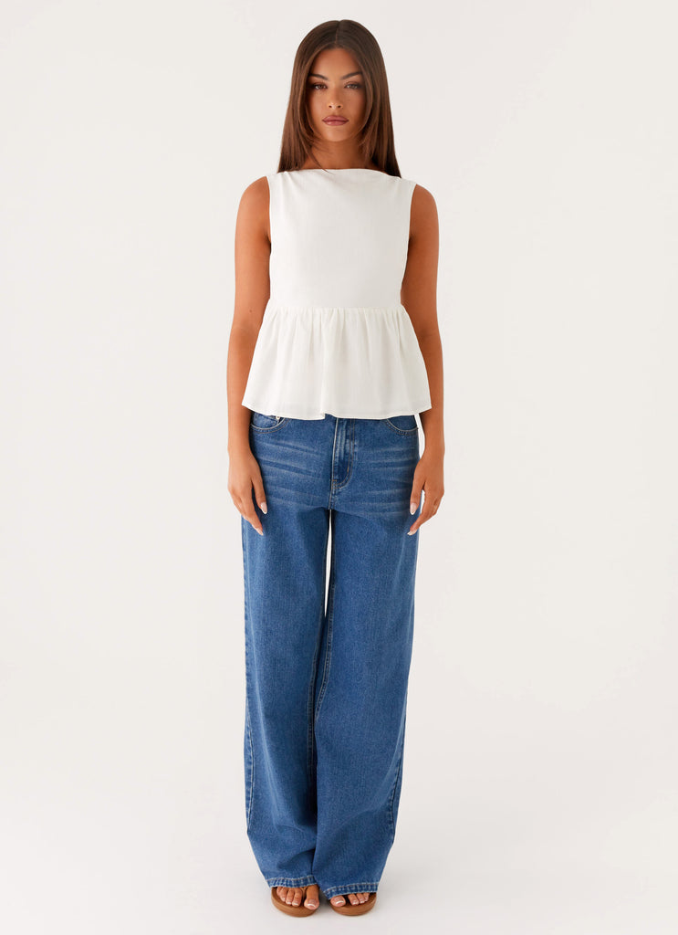 Peppermayo Peppermayo Exclusive - Sallie Linen Top - White
