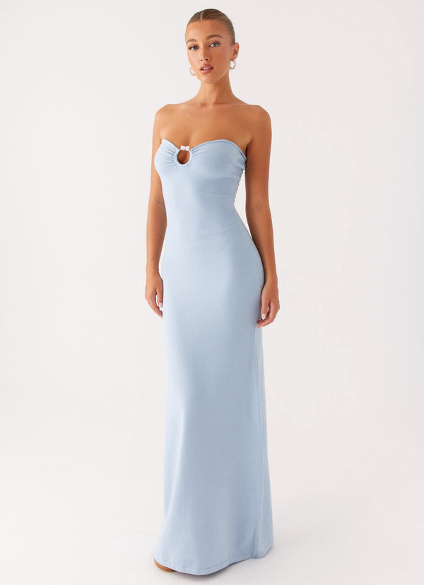 peppermayo Peppermayo Exclusive - Samson Knit Maxi Dress - Blue