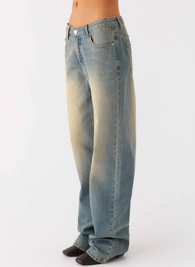 Peppermayo Peppermayo Exclusive - San Diego Straight Leg Jeans - Blue Wash