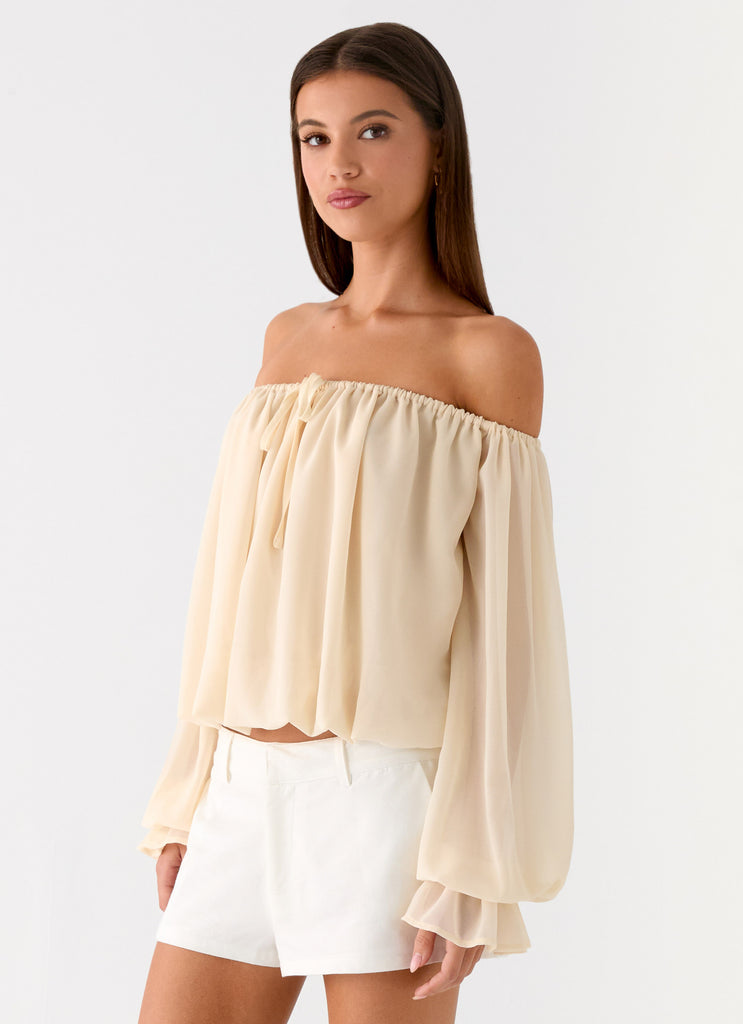 Peppermayo Peppermayo Exclusive - Sandali Off Shoulder Top - Cream