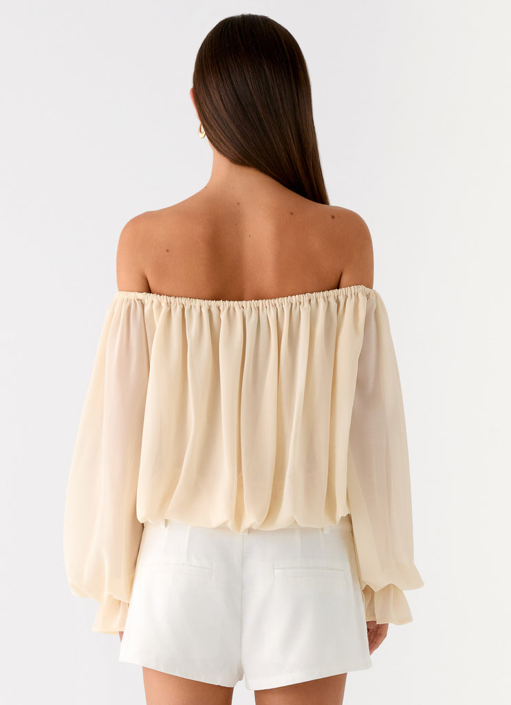Peppermayo Peppermayo Exclusive - Sandali Off Shoulder Top - Cream