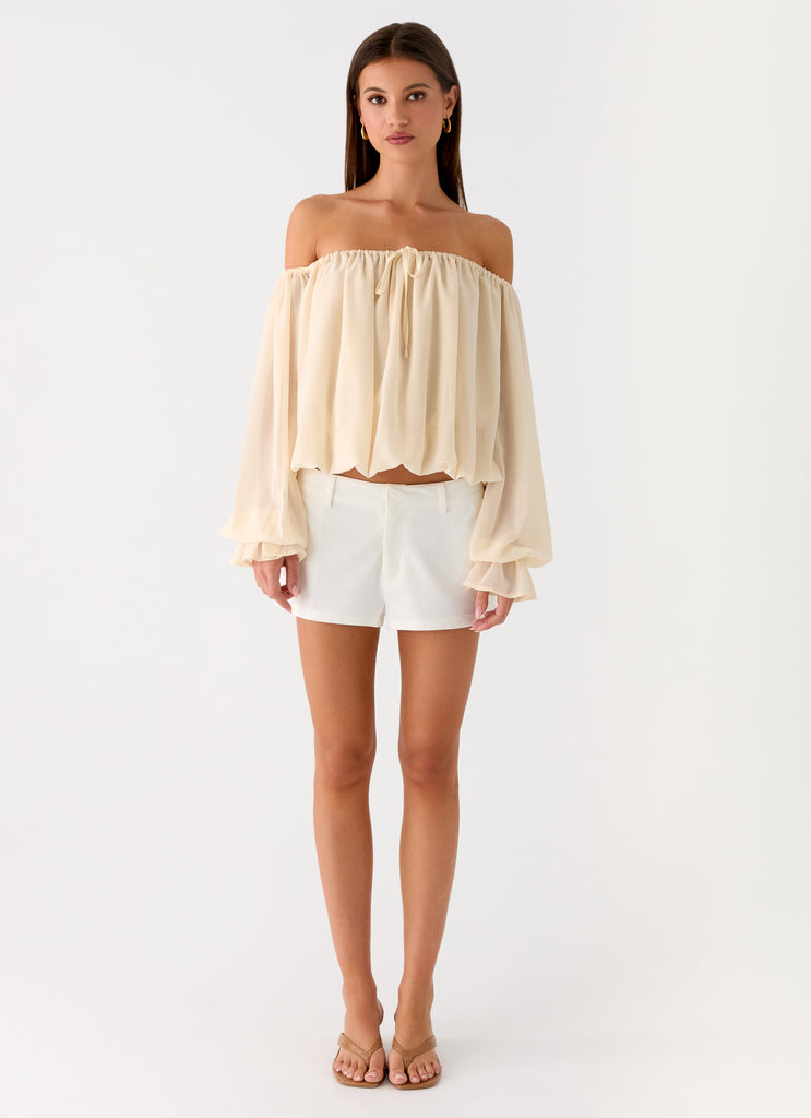 Peppermayo Peppermayo Exclusive - Sandali Off Shoulder Top - Cream