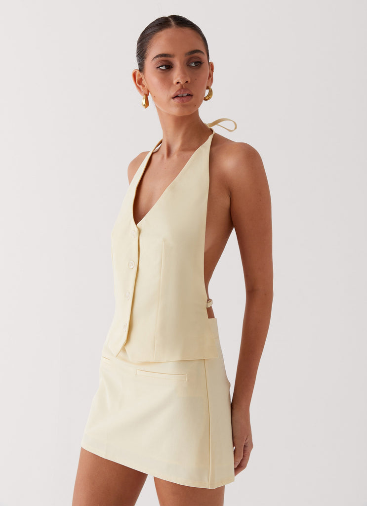 Peppermayo Peppermayo Exclusive - Sarah Halterneck Vest Top - Butter