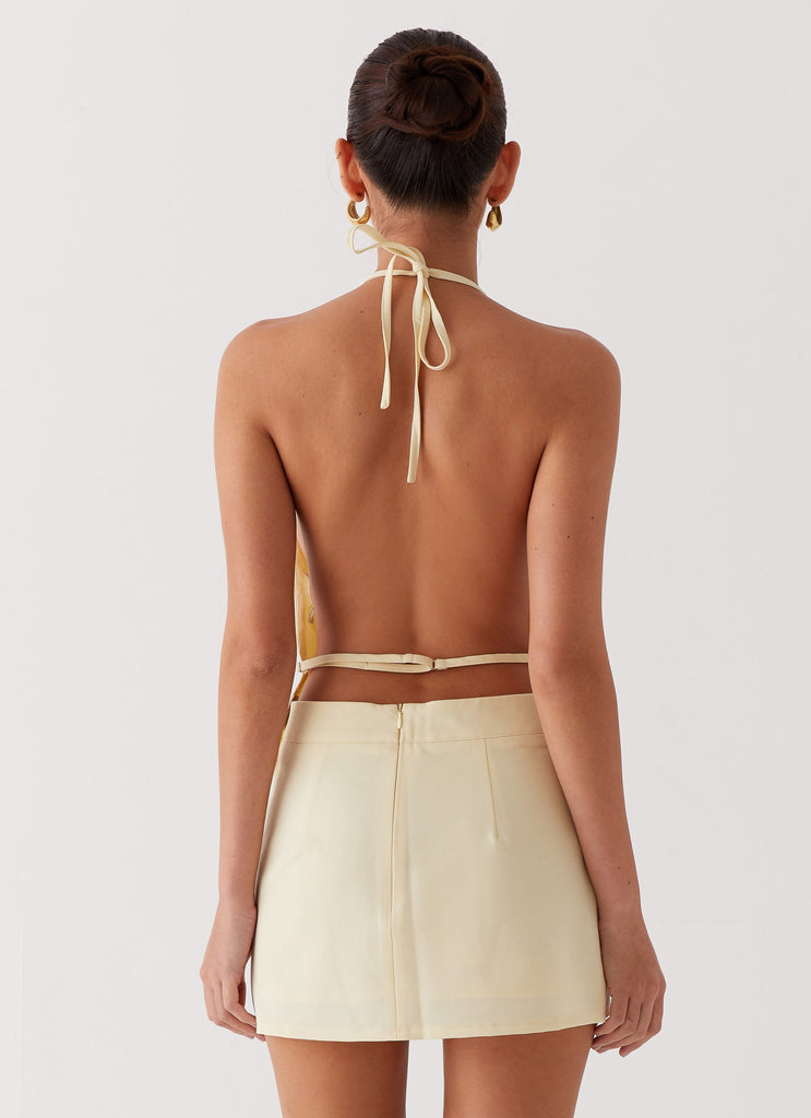 Peppermayo Peppermayo Exclusive - Sarah Halterneck Vest Top - Butter