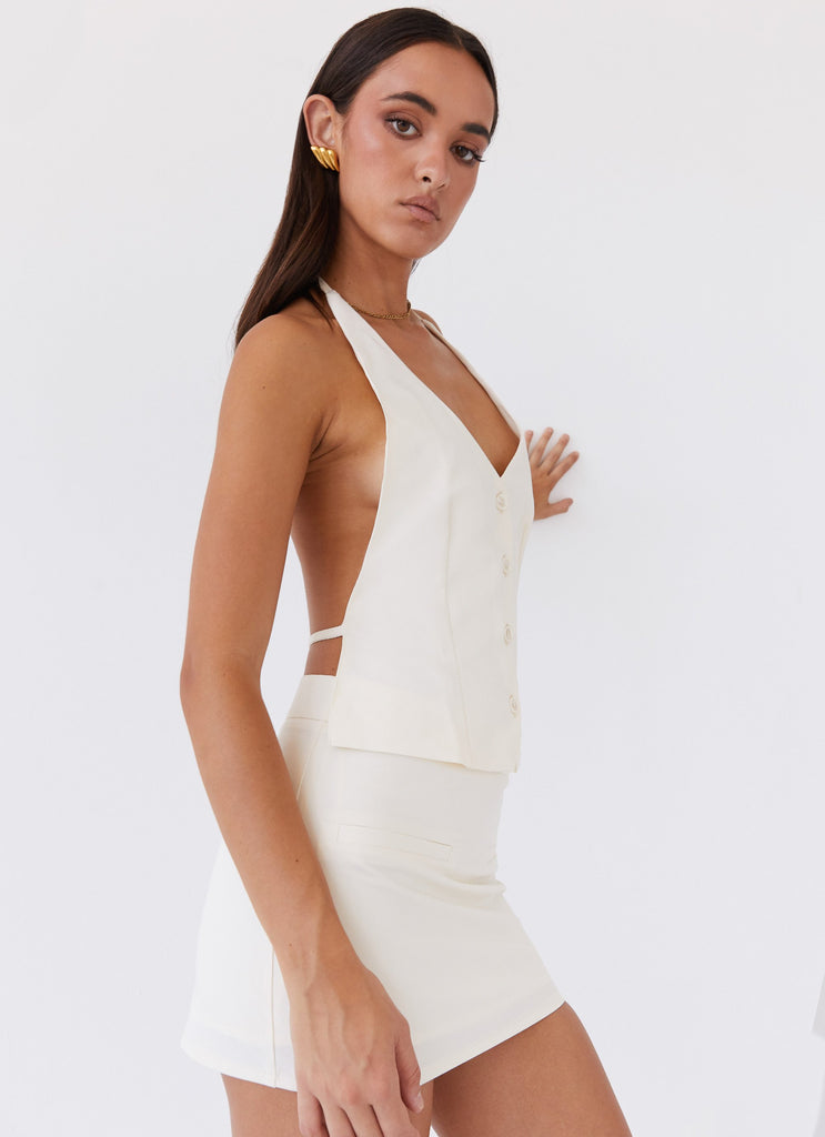 Peppermayo Peppermayo Exclusive - Sarah Halterneck Vest Top - Ivory