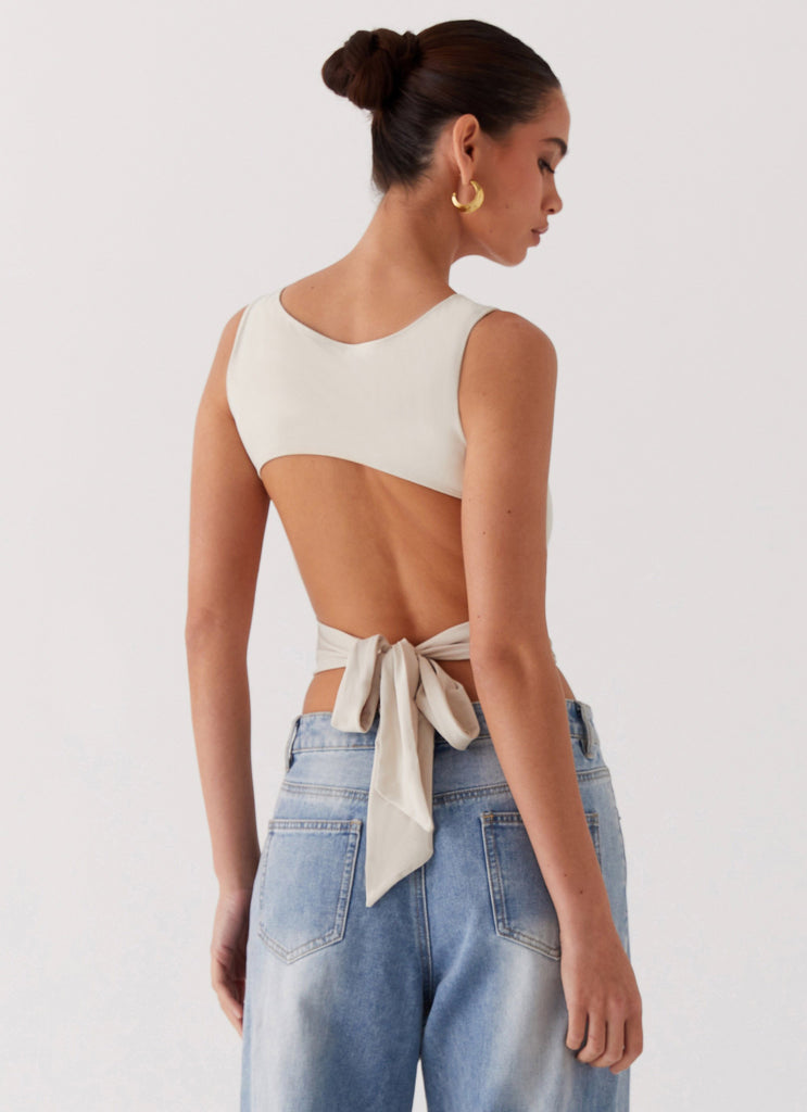 Peppermayo Peppermayo Exclusive - Saskie Crop Top - Ivory