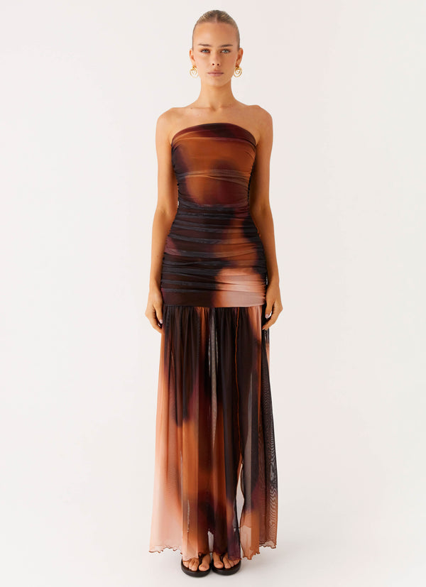 peppermayo Peppermayo Exclusive - Savaya Maxi Dress - Black Gradient
