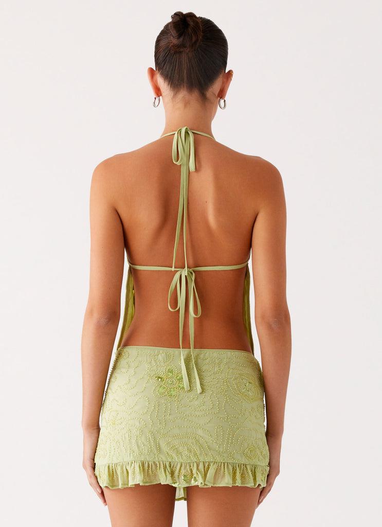 Peppermayo Peppermayo Exclusive - Savoir Beaded Halter Top - Mint
