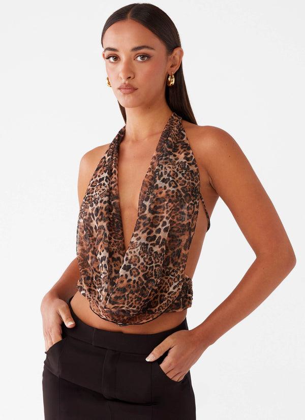 peppermayo Peppermayo Exclusive - Sawyer Mesh Top - Leopard