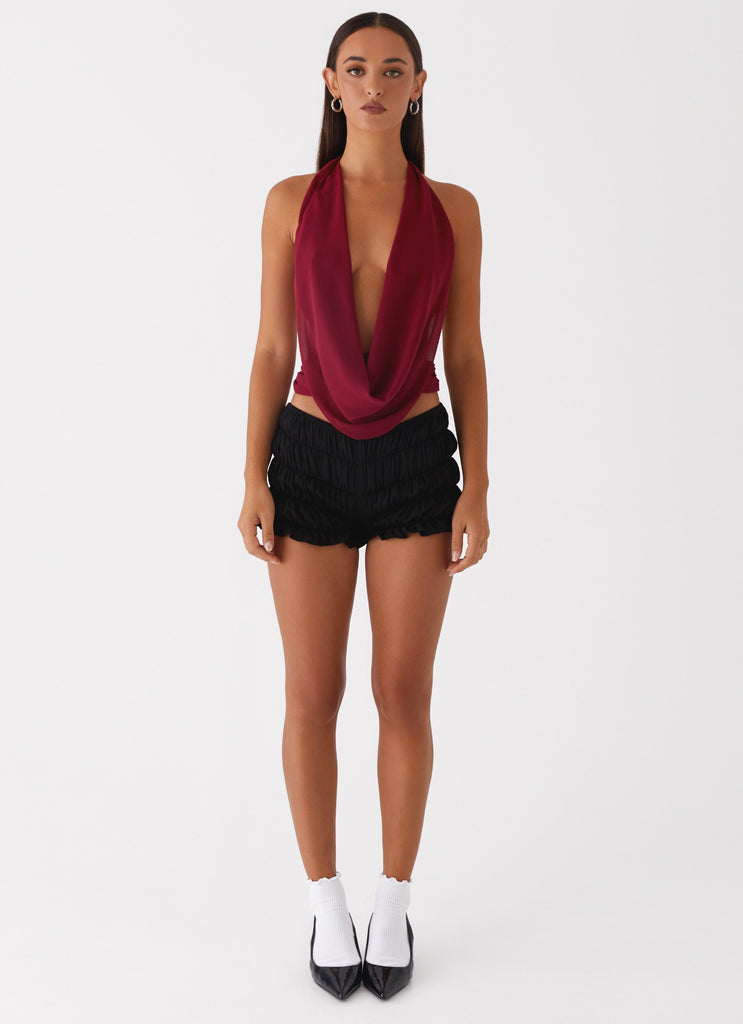 Peppermayo Peppermayo Exclusive - Sawyer Mesh Top - Maroon