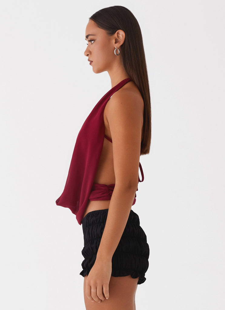 Peppermayo Peppermayo Exclusive - Sawyer Mesh Top - Maroon