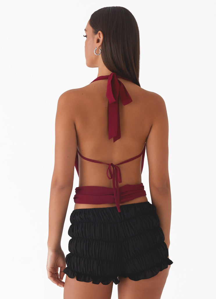 Peppermayo Peppermayo Exclusive - Sawyer Mesh Top - Maroon