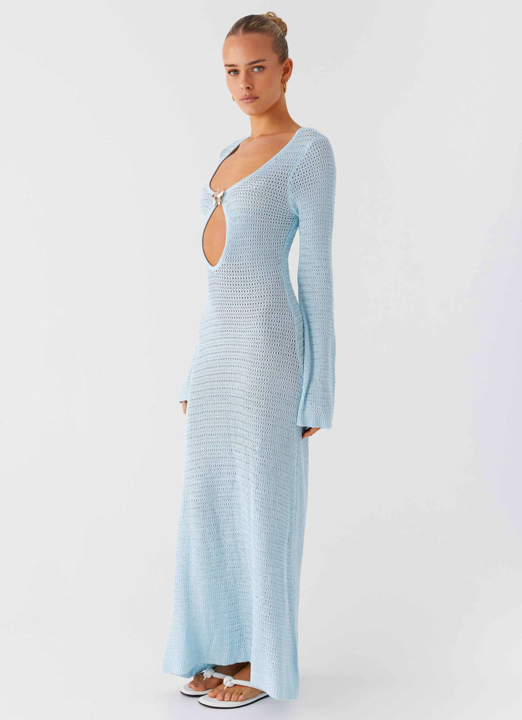 Peppermayo Peppermayo Exclusive - Seascape Chochet Maxi Dress - Blue