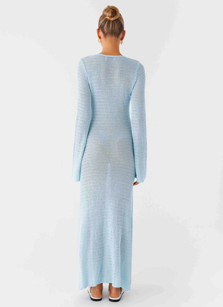 Peppermayo Peppermayo Exclusive - Seascape Chochet Maxi Dress - Blue